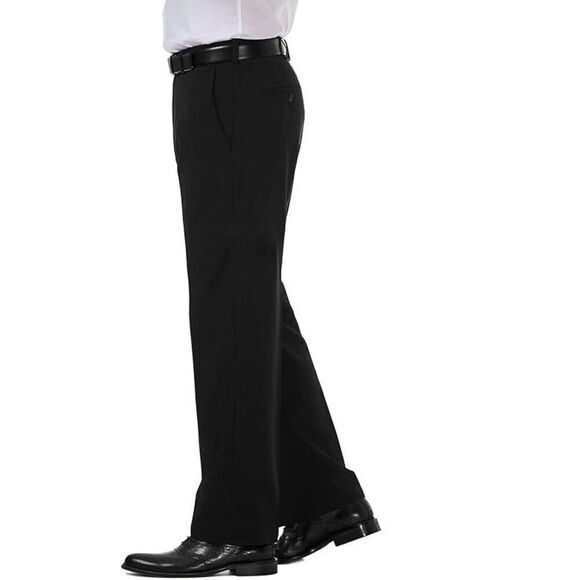 Haggar Men's black pants 36x29 Cool 18 Pro Classic Fit Flat Front Casual Pant Re - Picture 2 of 9
